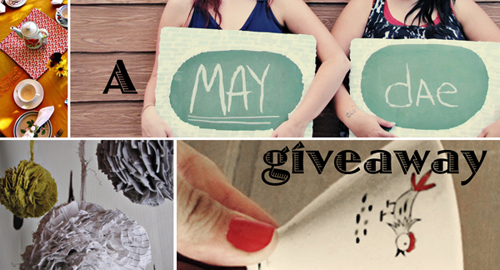 MayDae Giveaway:  Yellow Cups and Tea Towel