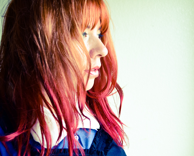 Red on red ombré hair