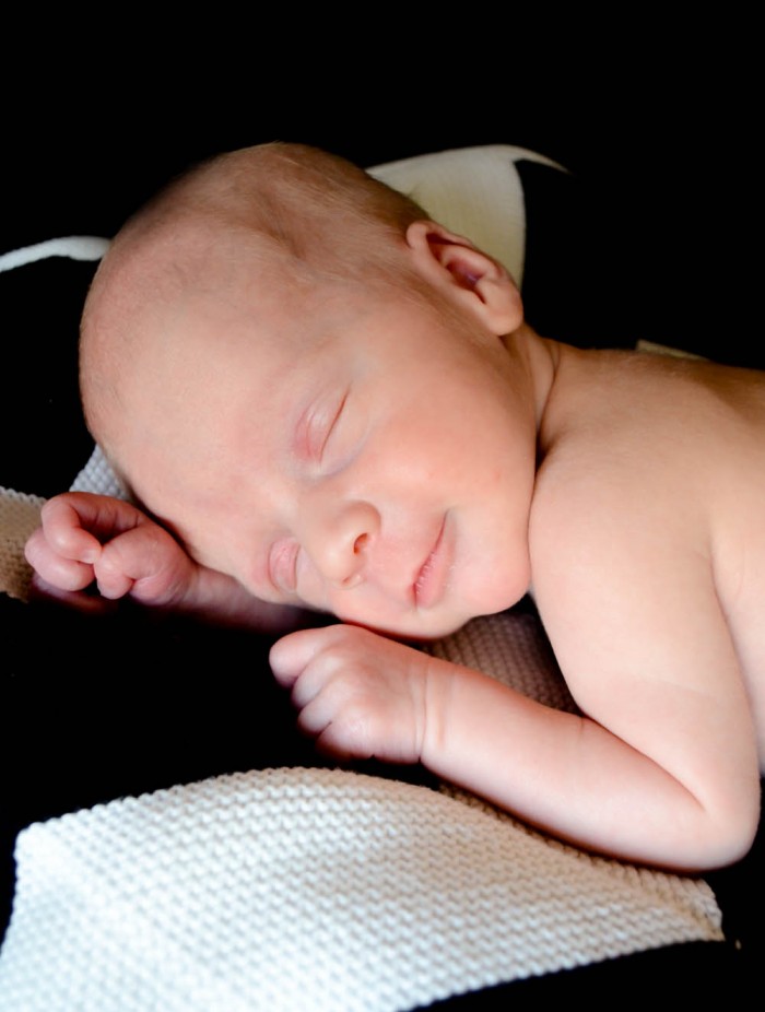 Baby Kai Newborn Preemie Photos Photography Nephew Cute Sweet Ideas Black and White Color Fur Blanket Rug Yawn Smiles