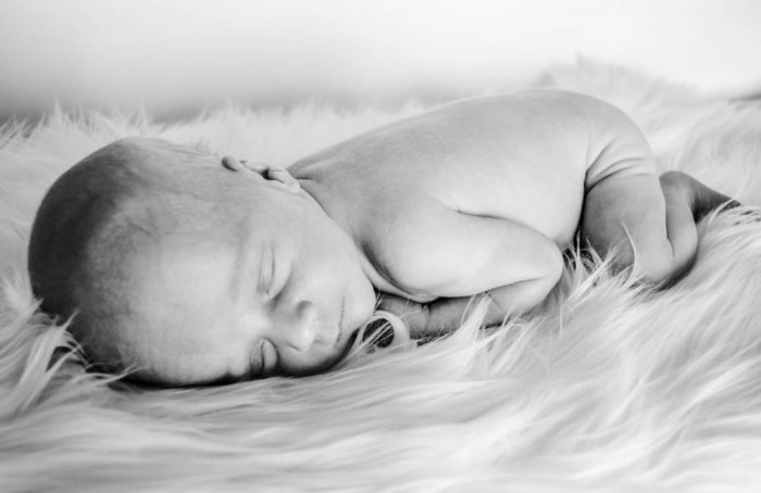 Baby Kai Newborn Preemie Photos Photography Nephew Cute Sweet Ideas Black and White Color Fur Blanket Rug Yawn Smiles