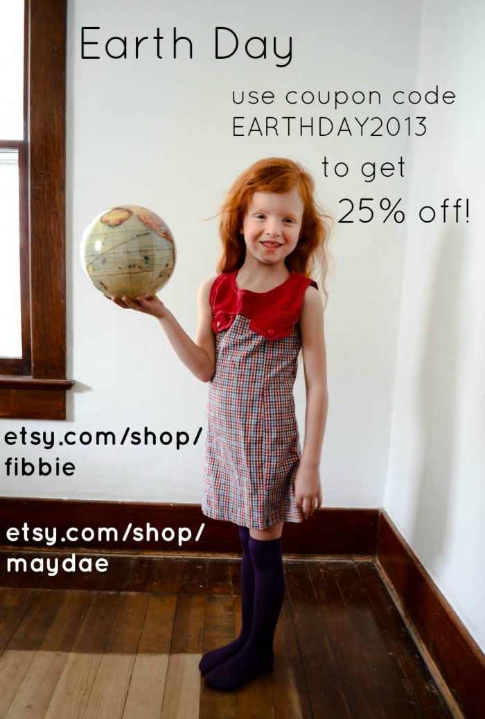 earth day etsy sale vintage fibbie maydae 2013