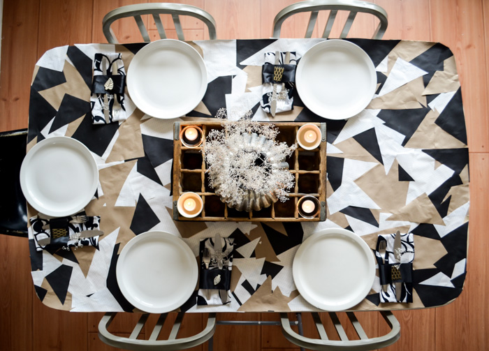 DIY:  Geometric Paper Tablecloth