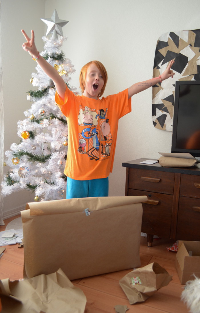 Our Christmas Eve and Christmas morning family traditions fun unwrapping gifts love